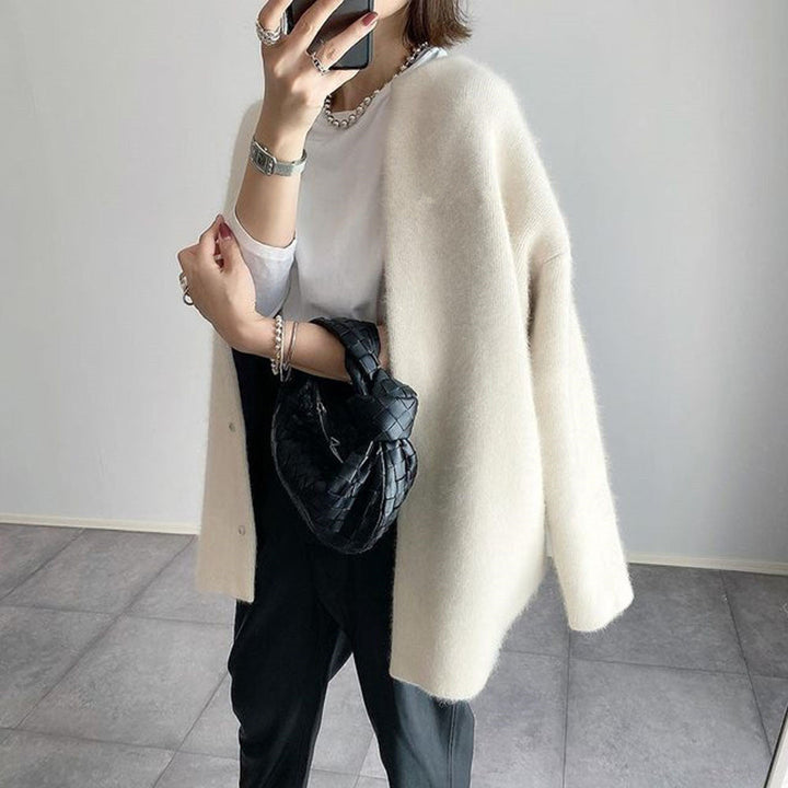 Callie | Women's Soft Textured Long Open Cardigan Sweater
