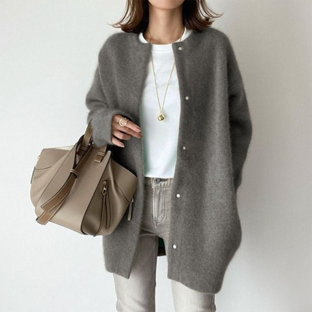 Callie | Women's Soft Textured Long Open Cardigan Sweater