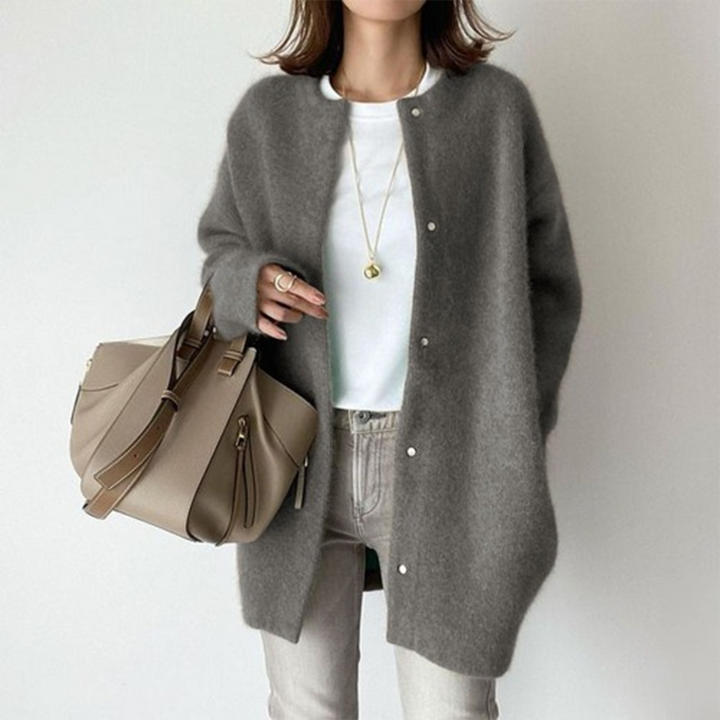 Callie | Women's Soft Textured Long Open Cardigan Sweater
