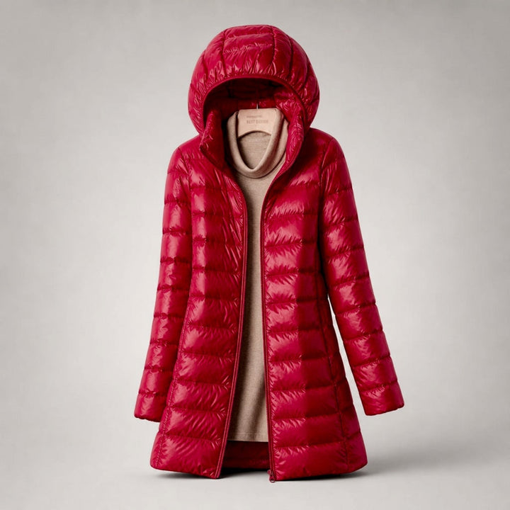 Sophie | Women's Longline Hooded Zip Puffer Jacket