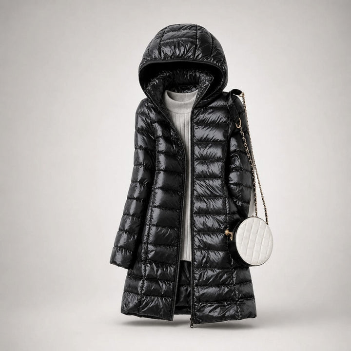 Sophie | Women's Longline Hooded Zip Puffer Jacket