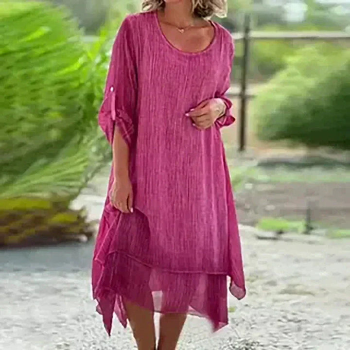 Minna | Women's Layered Long Sleeve Fall Brunch Dress
