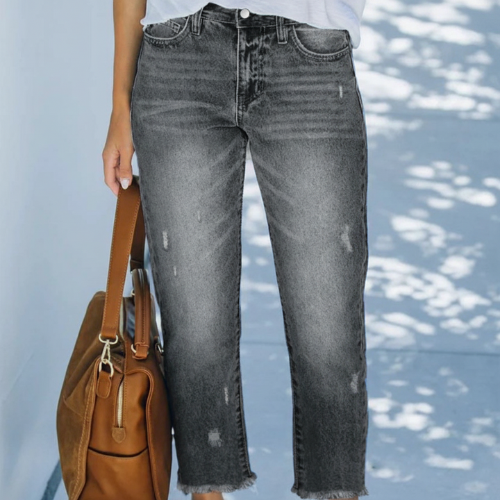 Jocelyn | Women's Denim Straight Leg Stretchy Casual Relaxed Jeans