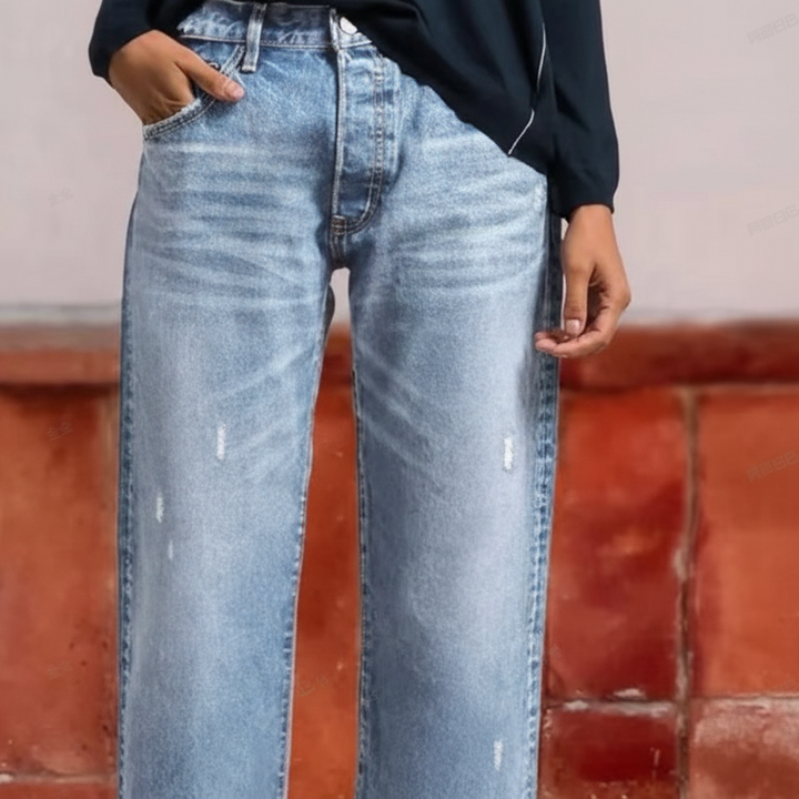 Jocelyn | Women's Denim Straight Leg Stretchy Casual Relaxed Jeans