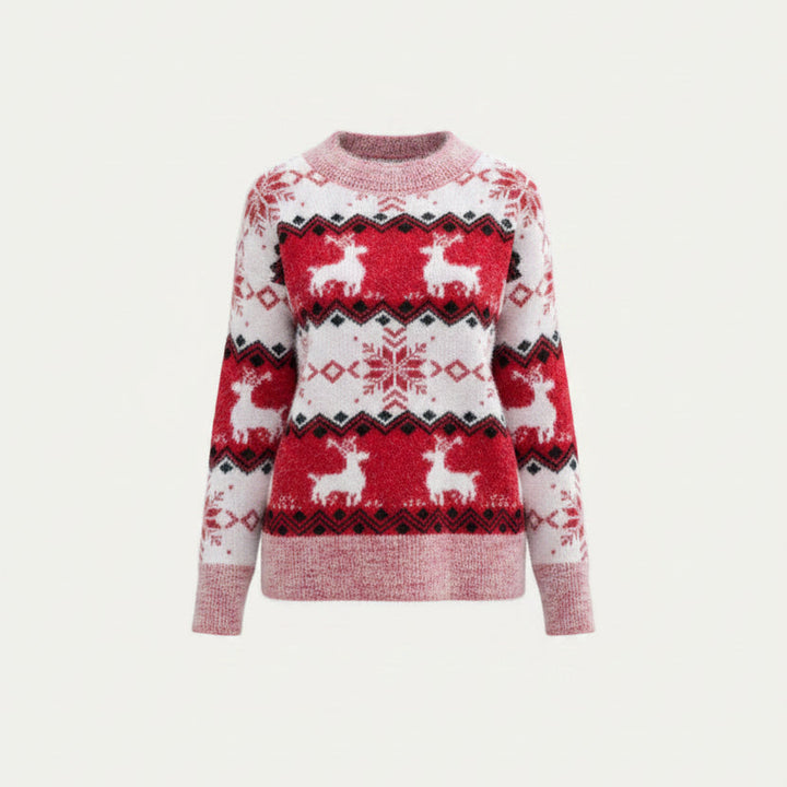 Owena | Women Fair Isle Reindeer Christmas Sweater
