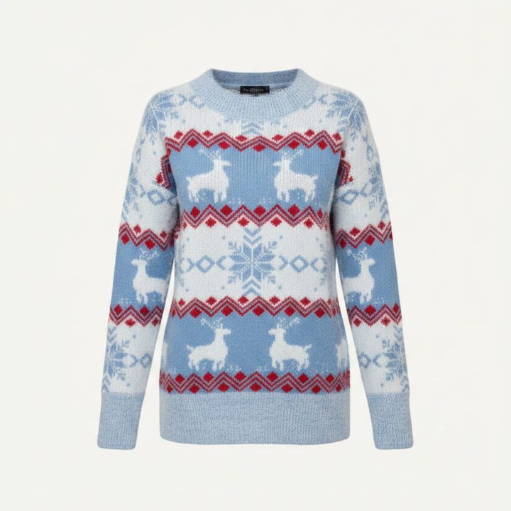 Owena | Women Fair Isle Reindeer Christmas Sweater