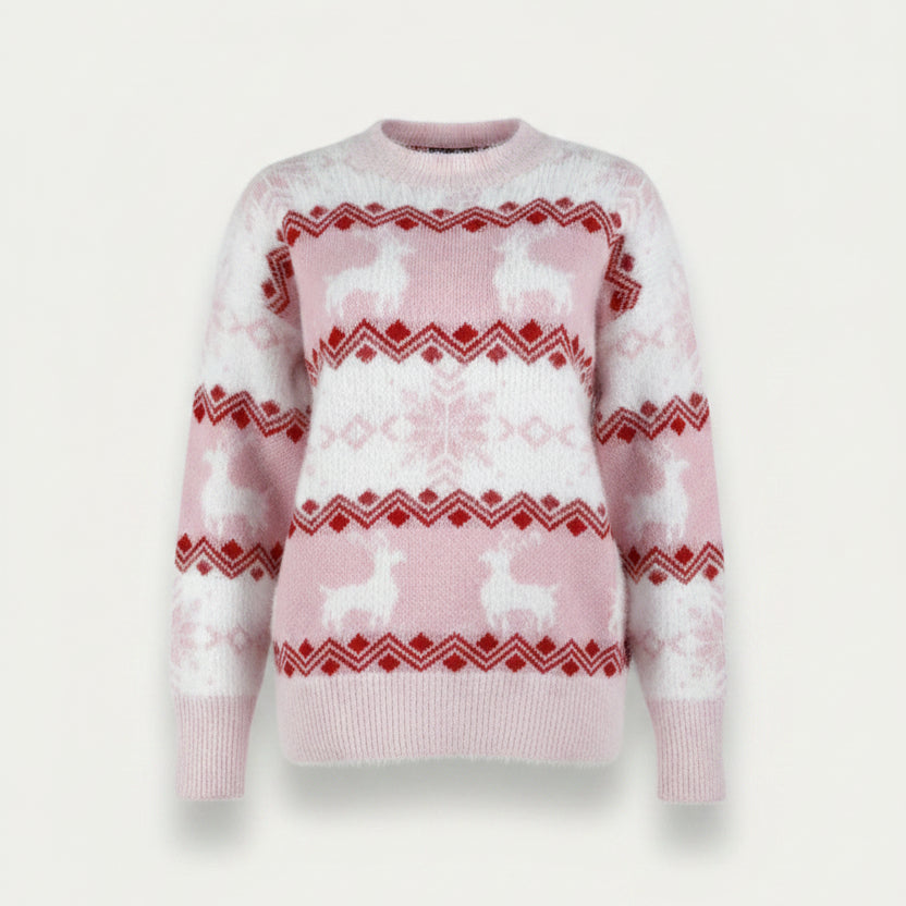Owena | Women Fair Isle Reindeer Christmas Sweater