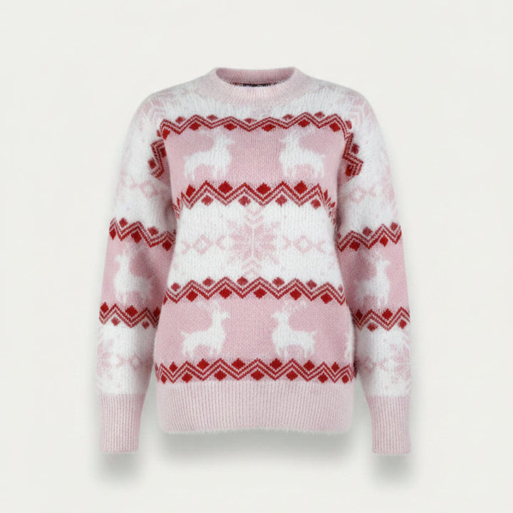Owena | Women Fair Isle Reindeer Christmas Sweater