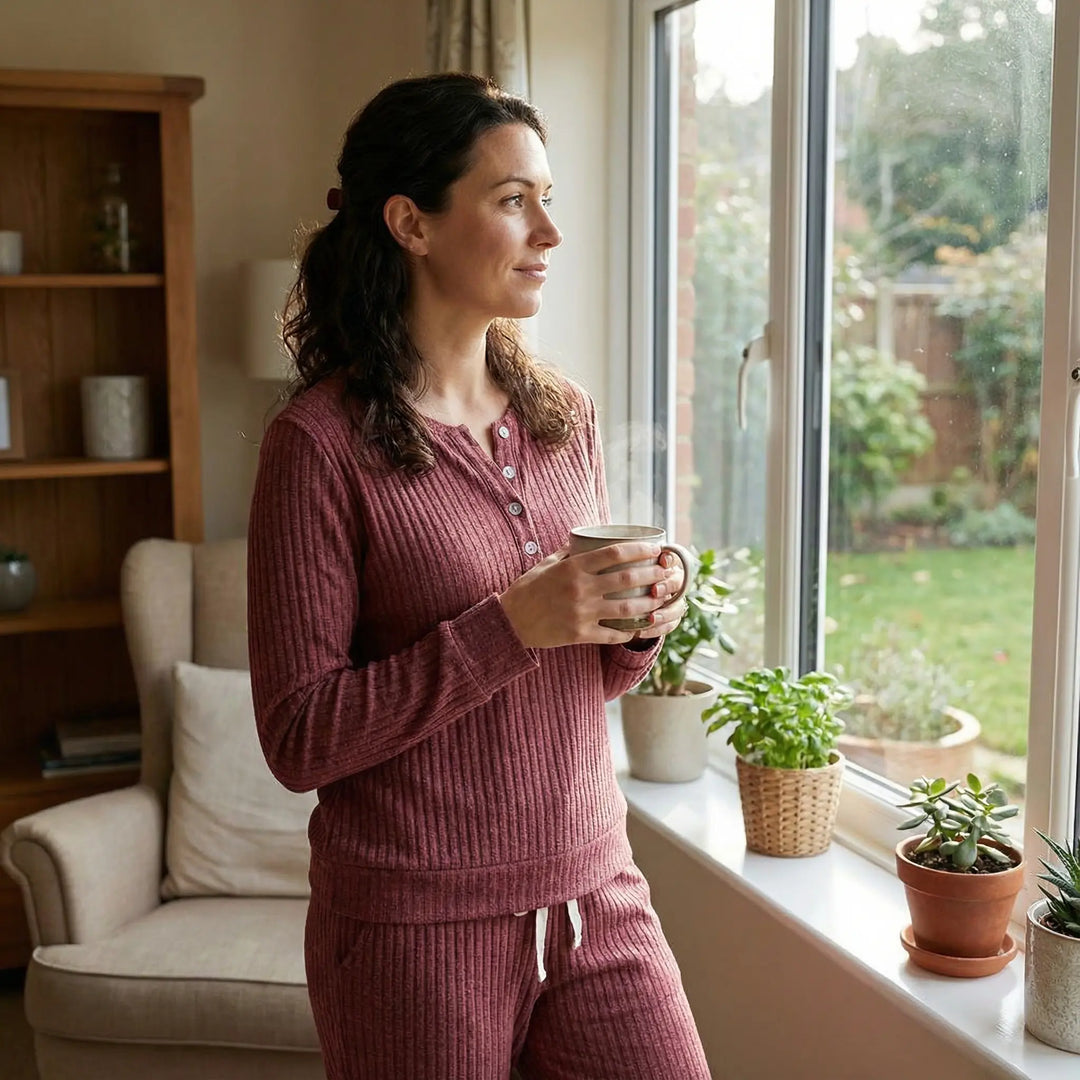 Galatea | Women Ribbed Lounge Pajama Set