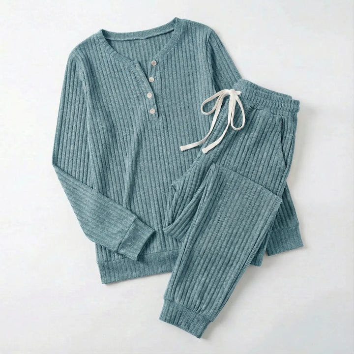 Galatea | Women Ribbed Lounge Pajama Set