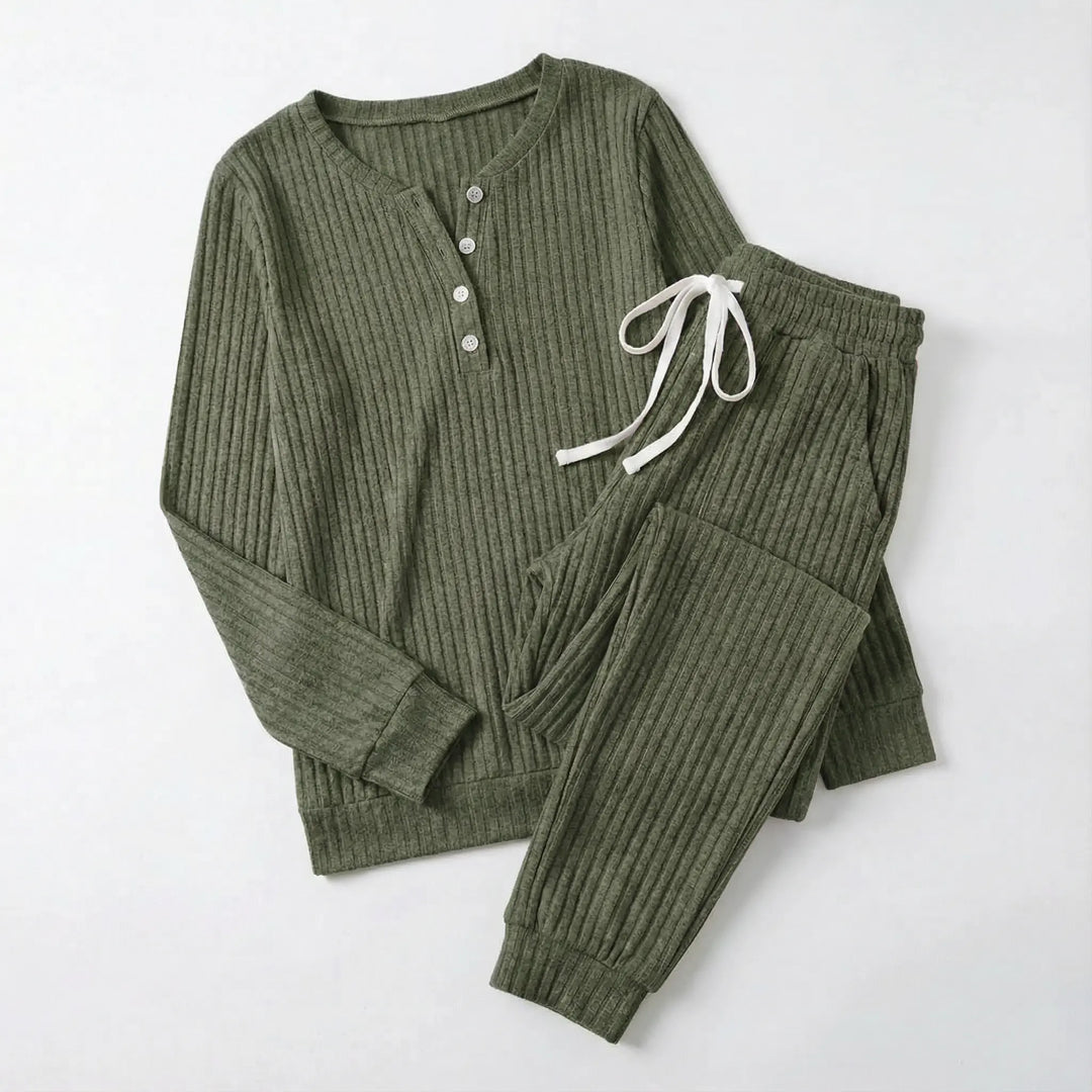 Galatea | Women Ribbed Lounge Pajama Set