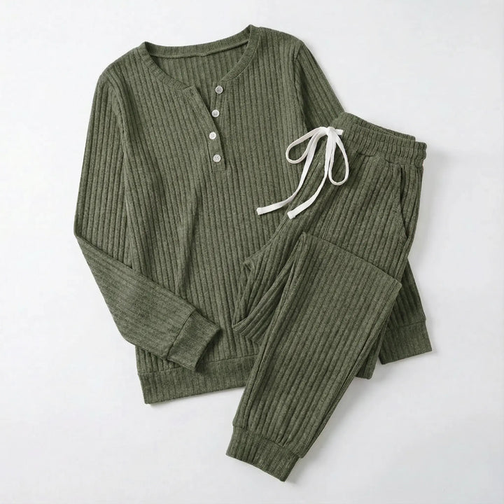 Galatea | Women Ribbed Lounge Pajama Set