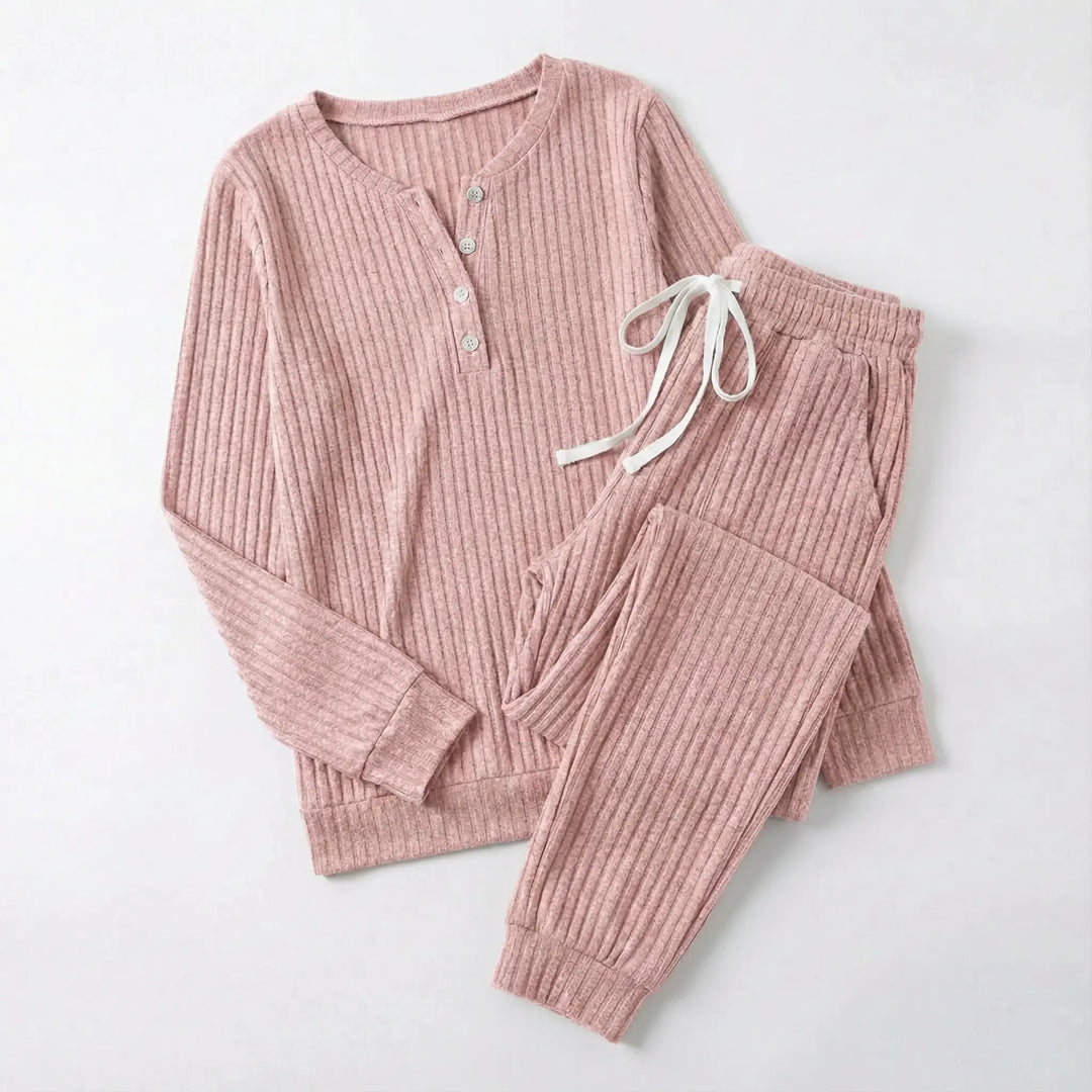 Galatea | Women Ribbed Lounge Pajama Set