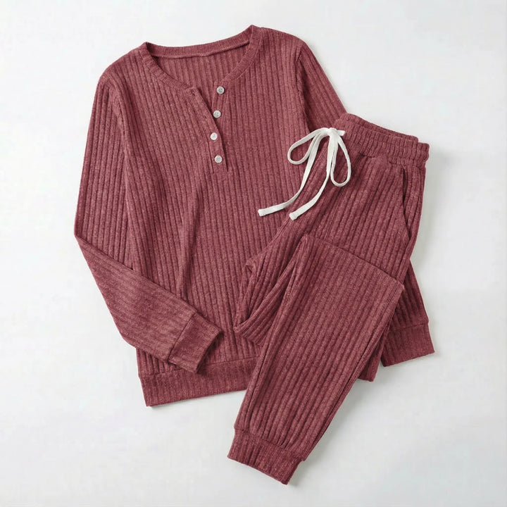 Galatea | Women Ribbed Lounge Pajama Set