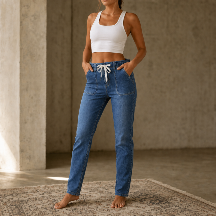 Artemisia | Women Denim Cargo Camo Pants