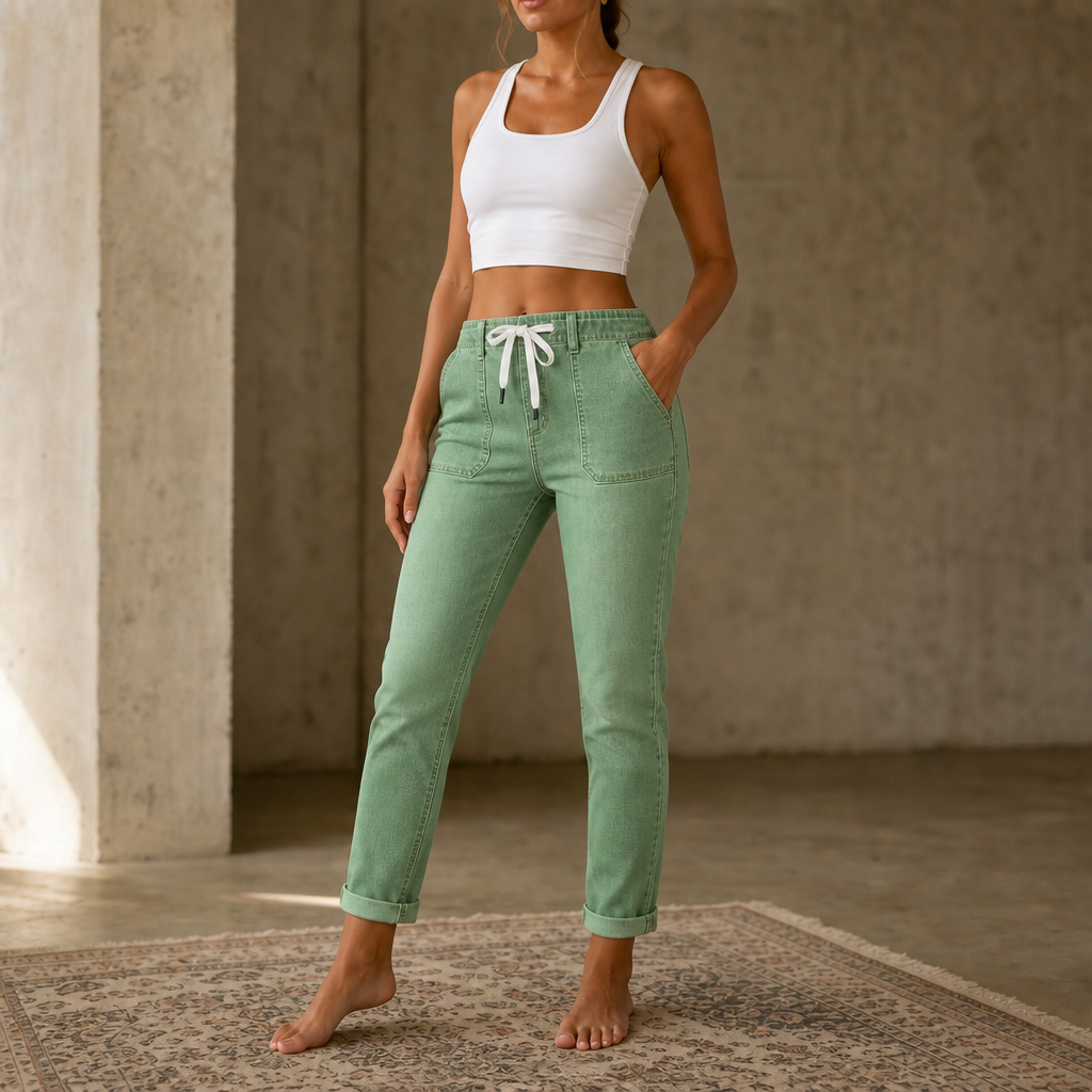 Artemisia | Women Denim Cargo Camo Pants