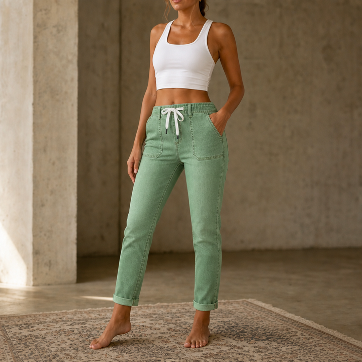 Artemisia | Women Denim Cargo Camo Pants
