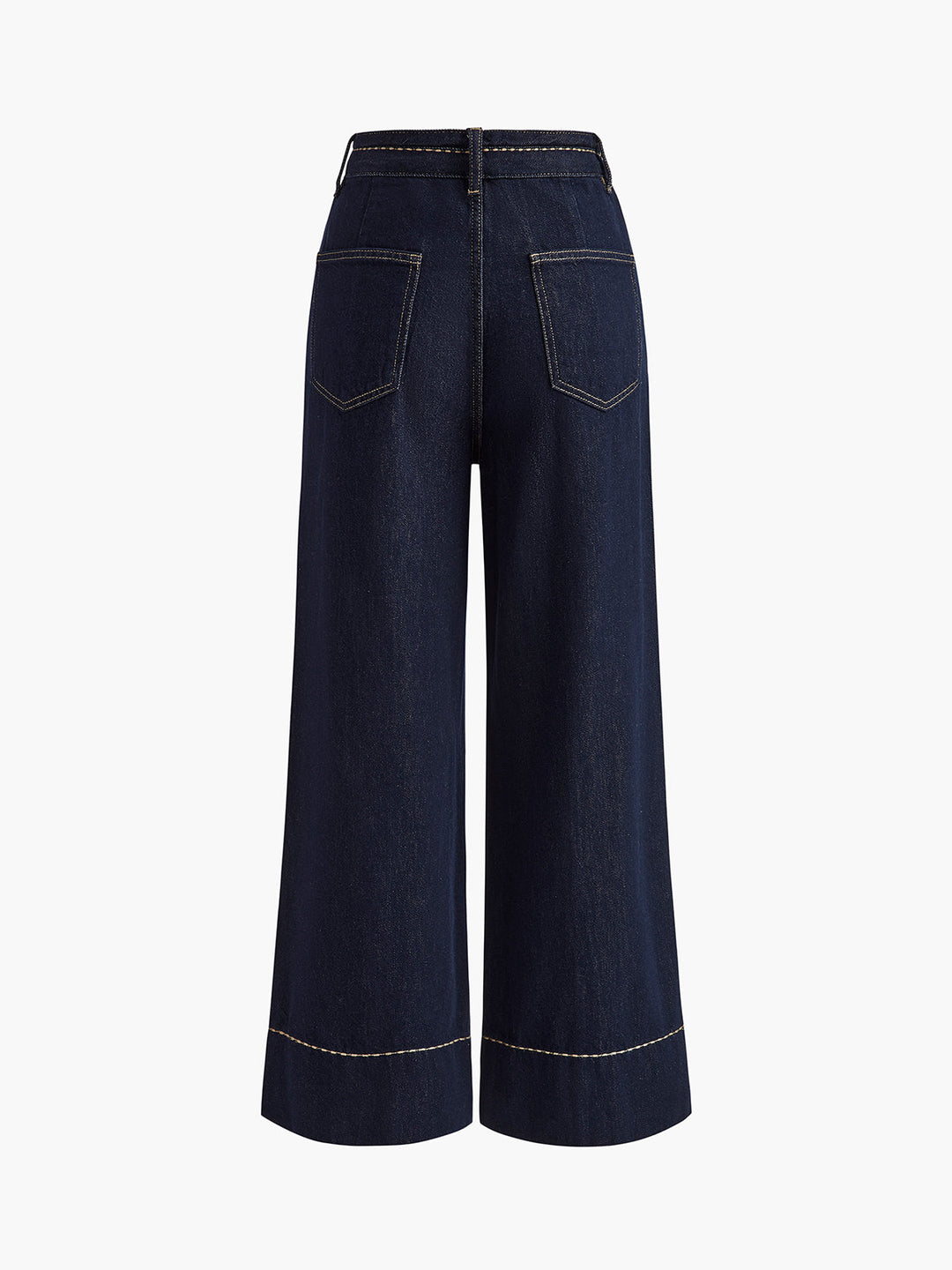 Jessamy | Women Wide Leg High Waisted Blue Jeans