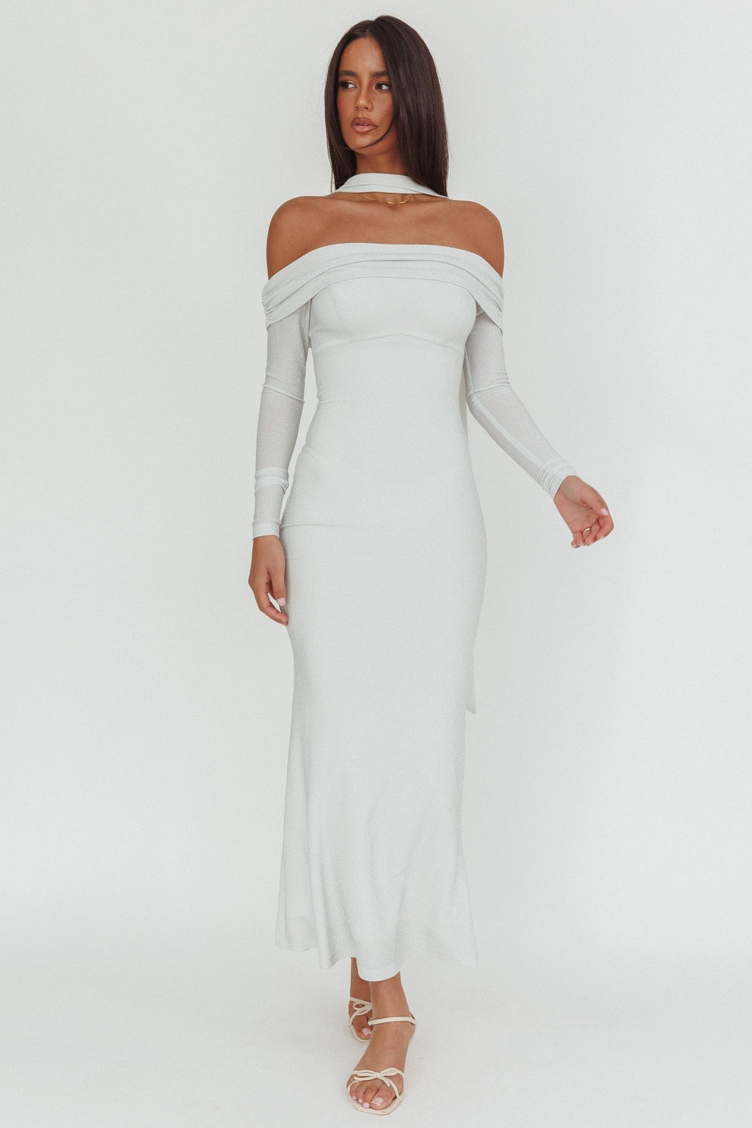 Hattie | Women's Off Shoulder Bridesmaid Maxi Dress