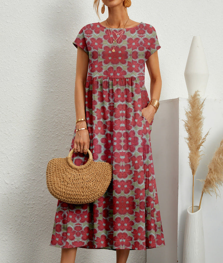 Mairead | Women Floral A Line Pocket Midi Dress