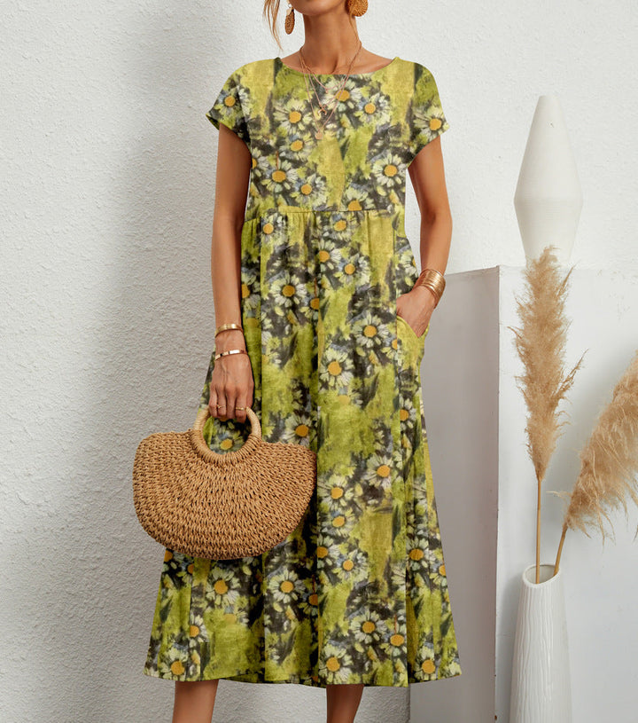 Mairead | Women Floral A Line Pocket Midi Dress