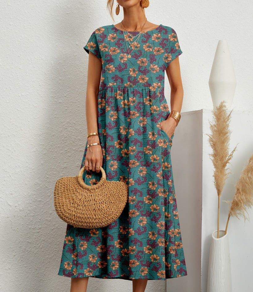Mairead | Women Floral A Line Pocket Midi Dress