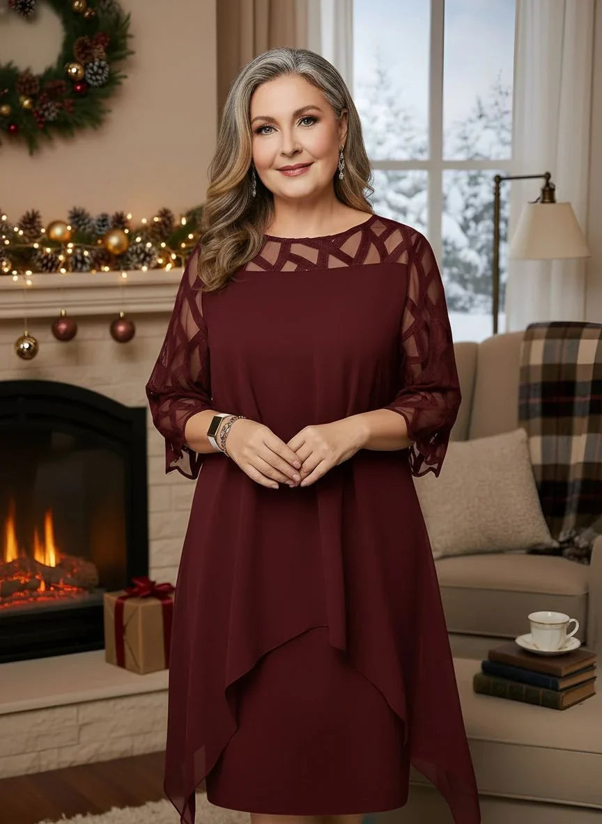 Aelfhild | Women Wedding Guest Midi Holiday Dress