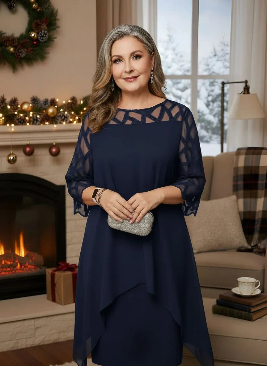 Aelfhild | Women Wedding Guest Midi Holiday Dress