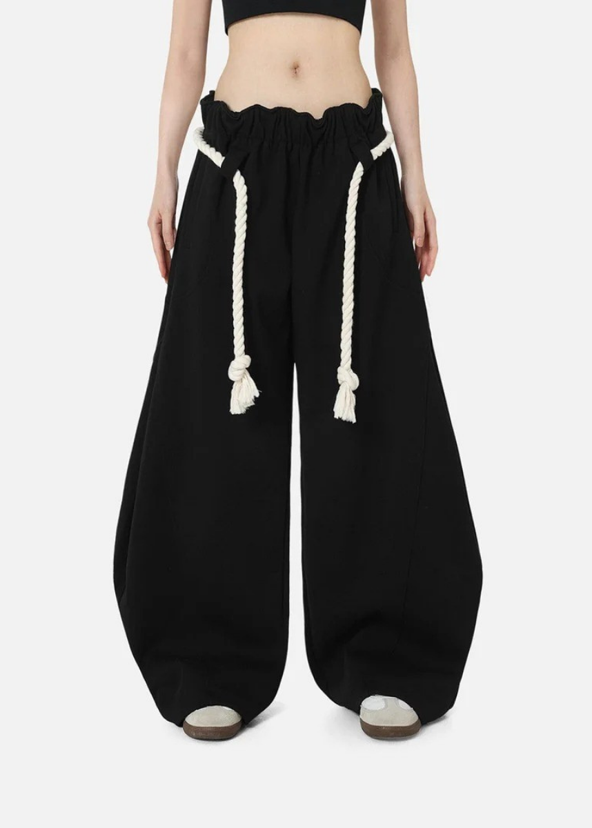 Zillah | Women Elastic Waist Wide Leg Sweatpants