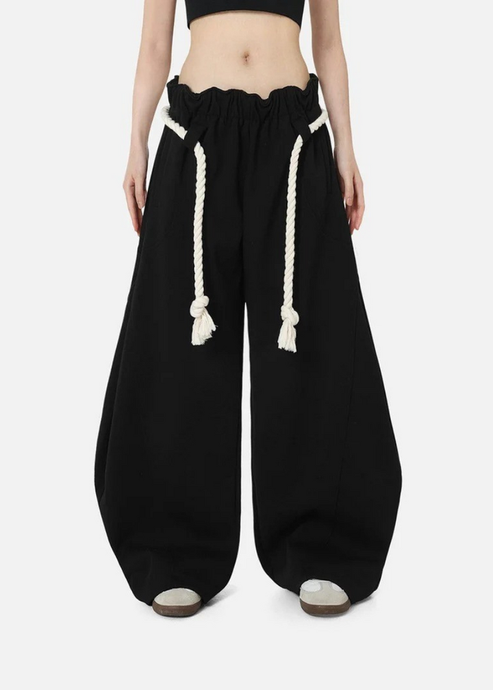 Zillah | Women Elastic Waist Wide Leg Sweatpants