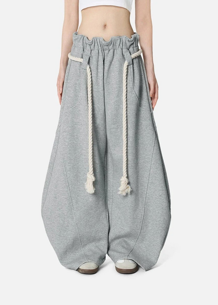 Zillah | Women Elastic Waist Wide Leg Sweatpants