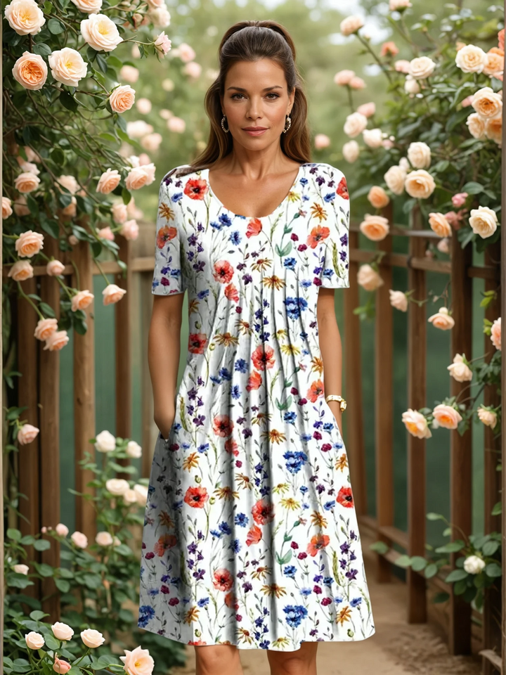 Bronagh | Women Scoop Neck Floral Midi Dress