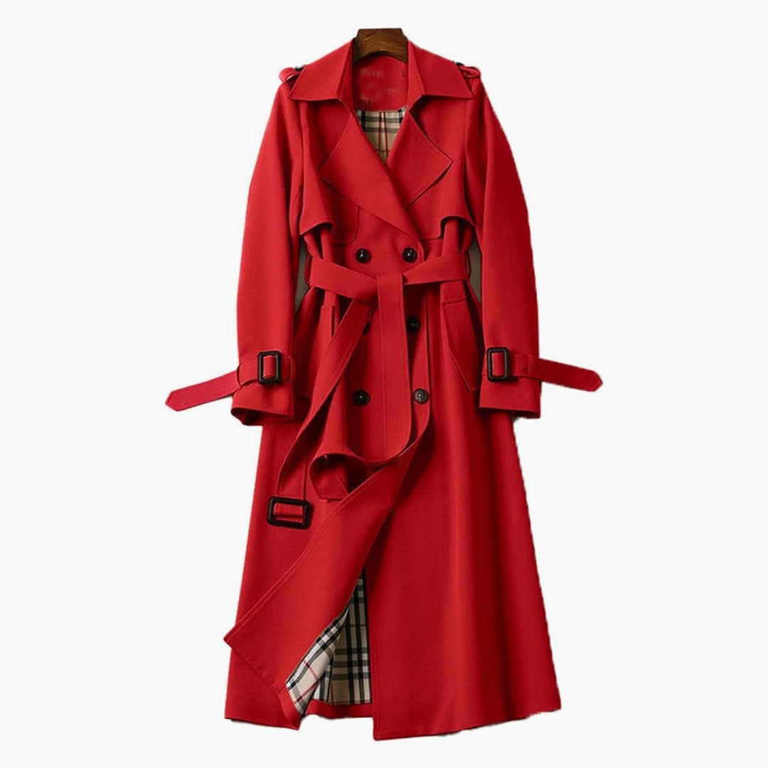 Grace | Women's Double Breasted Belted Long Trench Coat