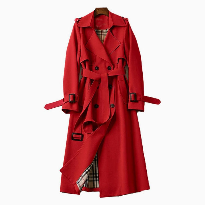 Grace | Women's Double Breasted Belted Long Trench Coat