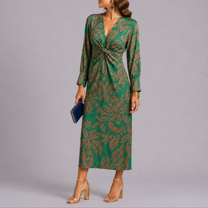 Jessamine | Women's Wedding Guest Twist Midi Dress