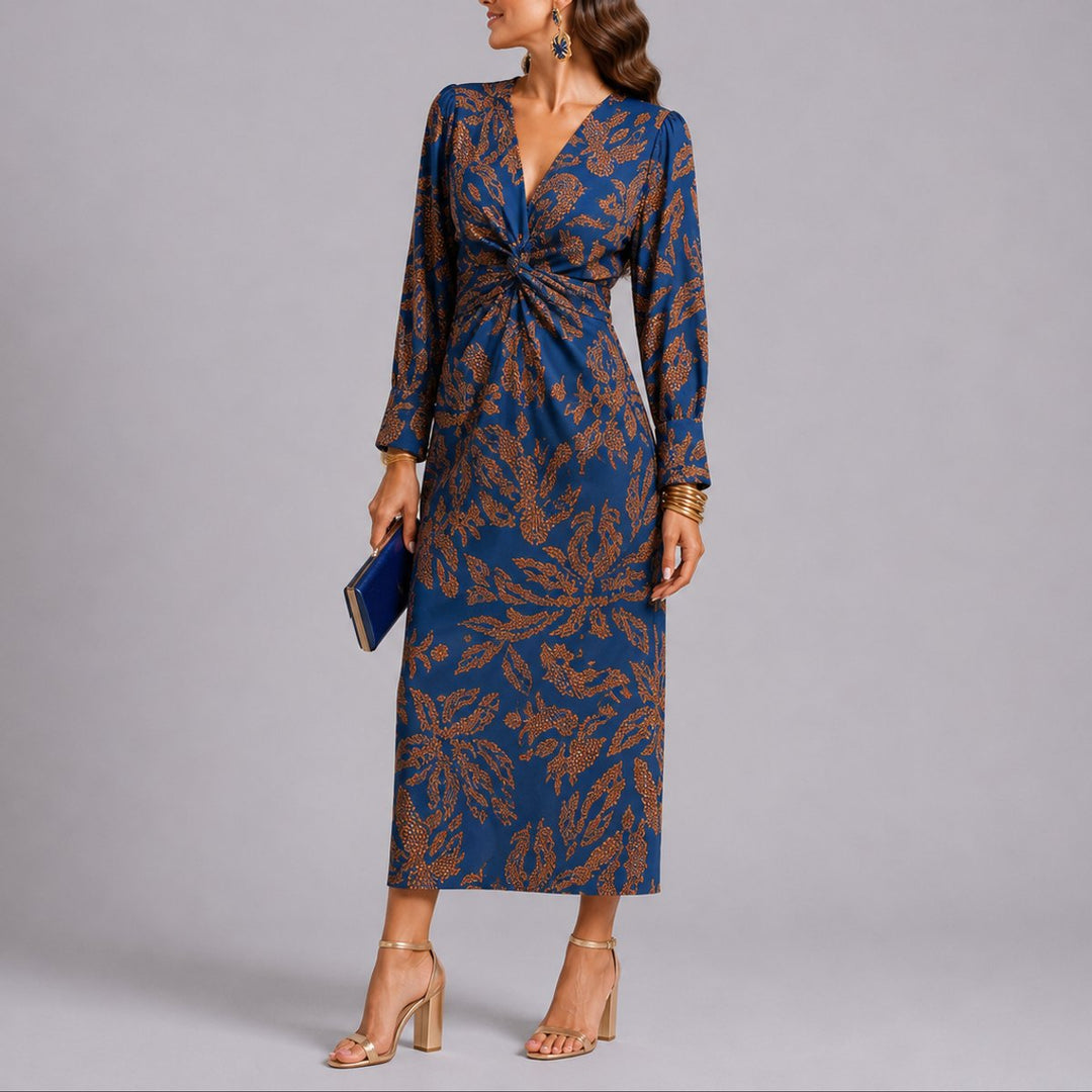 Jessamine | Women's Wedding Guest Twist Midi Dress
