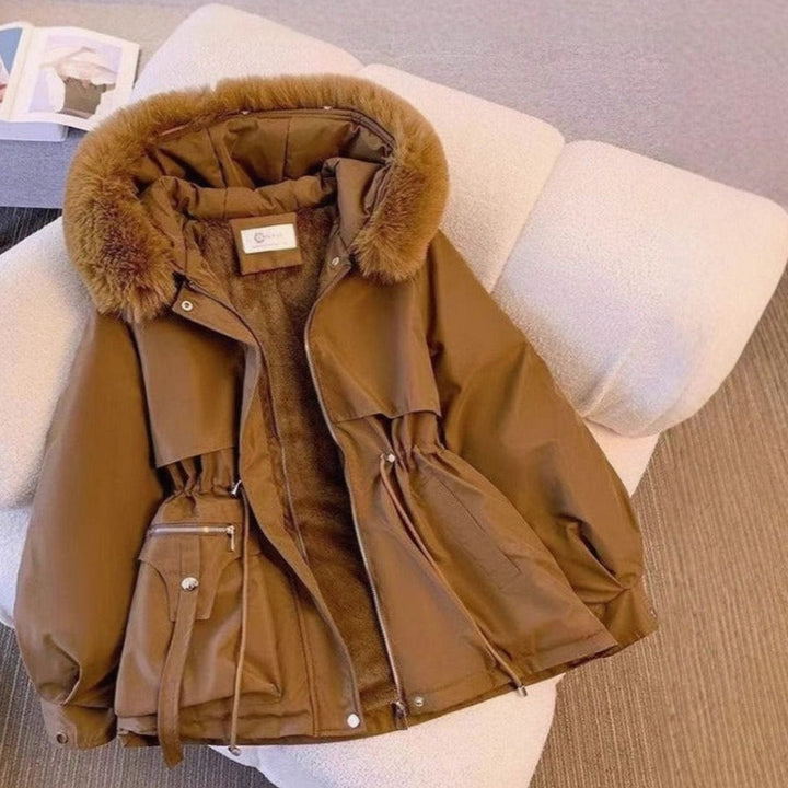 Florence | Women's Hooded Drawstring Winter Faux Fur Coat