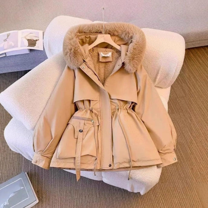 Florence | Women's Hooded Drawstring Winter Faux Fur Coat