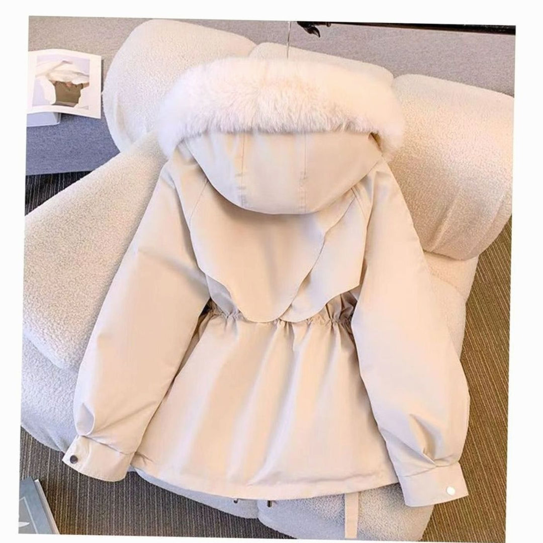 Florence | Women's Hooded Drawstring Winter Faux Fur Coat