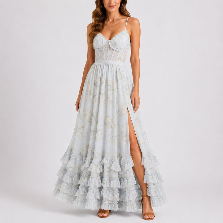Presley | Women's Wedding Guest Corset Maxi Dress