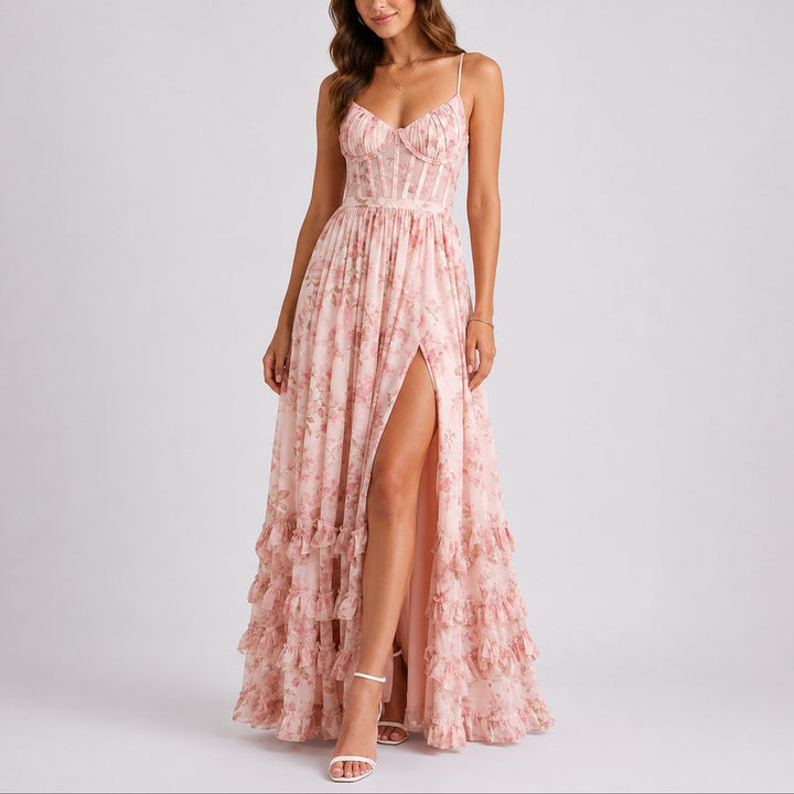Presley | Women's Wedding Guest Corset Maxi Dress