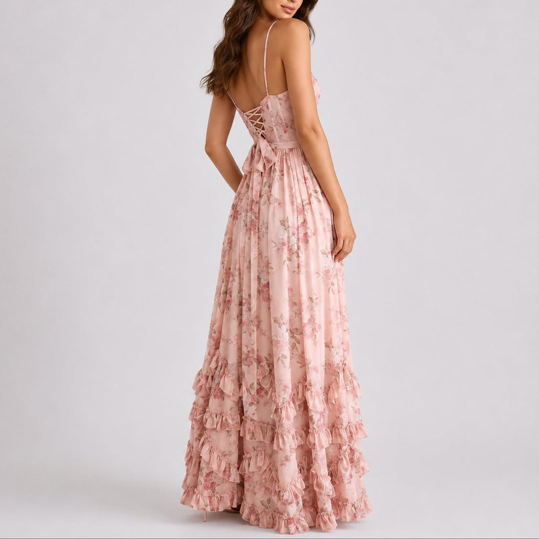 Presley | Women's Wedding Guest Corset Maxi Dress