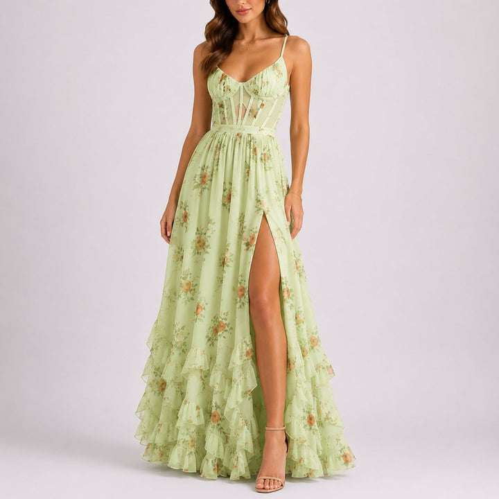 Presley | Women's Wedding Guest Corset Maxi Dress