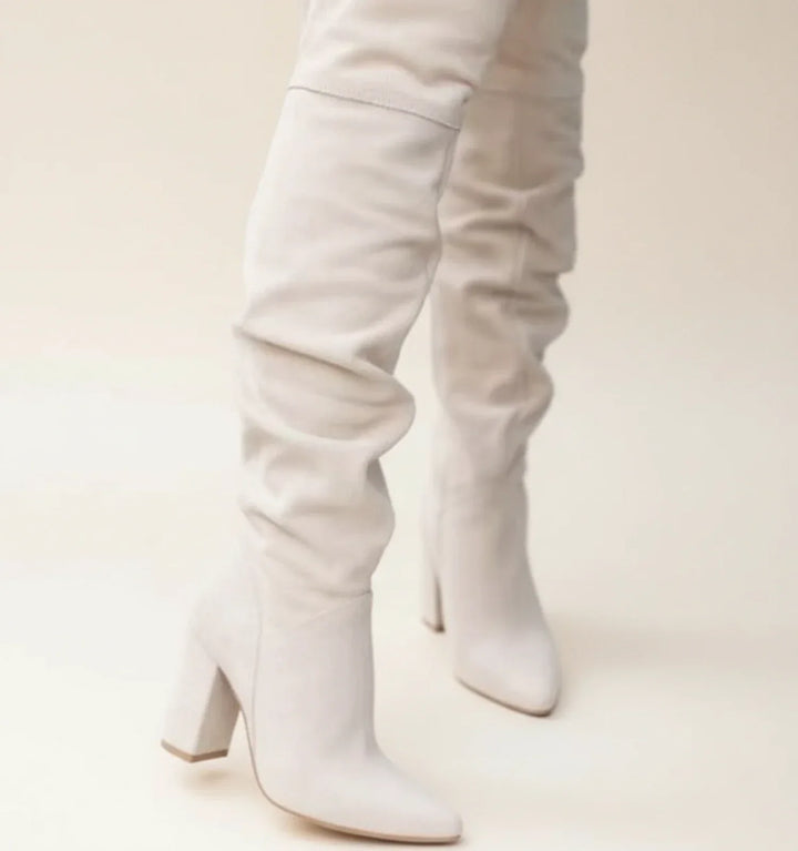Maureen | Women Slouch Block Heel Boots