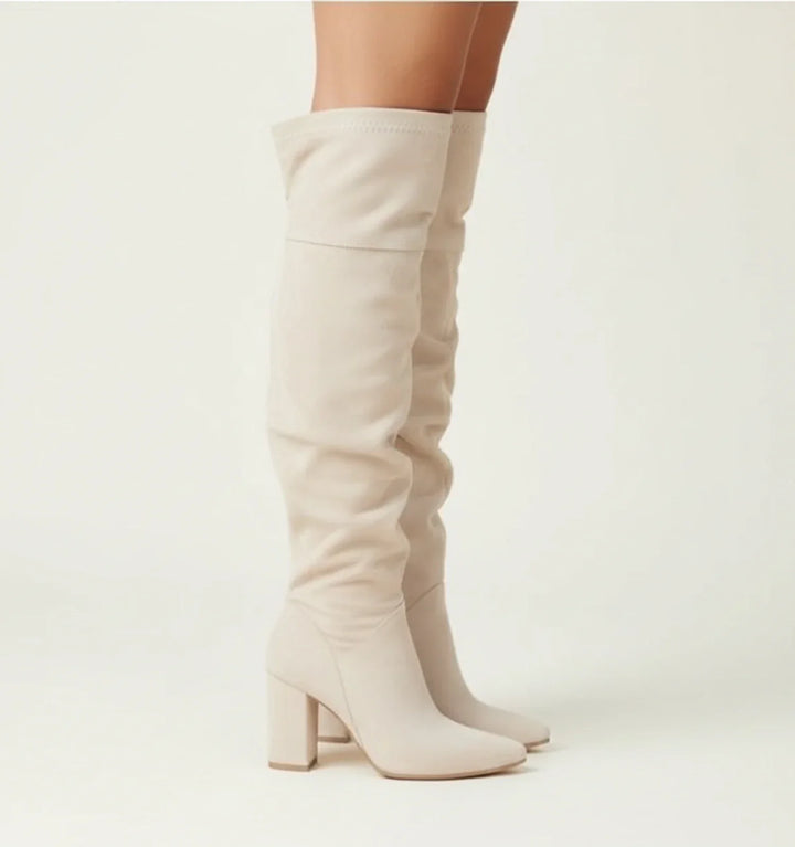 Maureen | Women Slouch Block Heel Boots