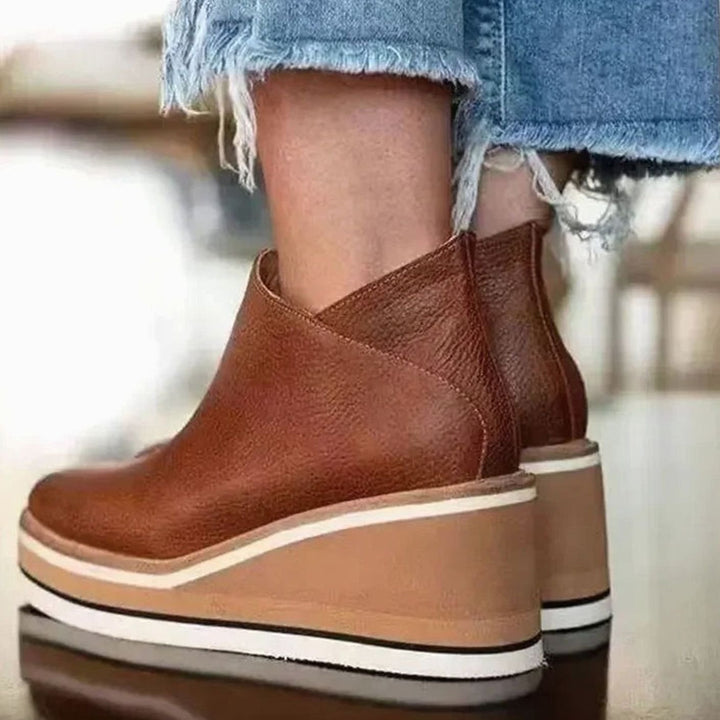 Ella | Women's Platform Wedge Winter Chelsea Boots