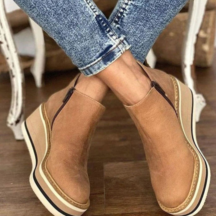 Ella | Women's Platform Wedge Winter Chelsea Boots