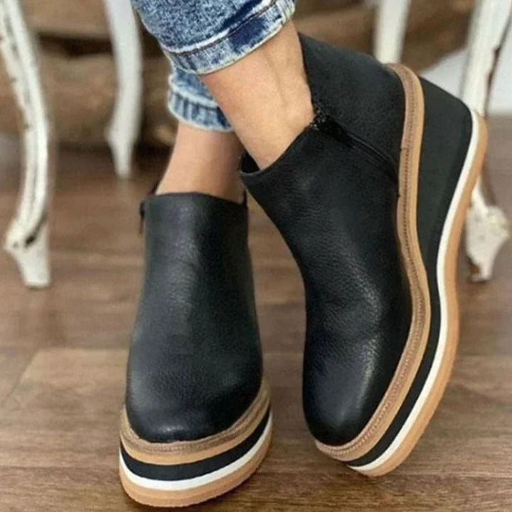 Ella | Women's Platform Wedge Winter Chelsea Boots