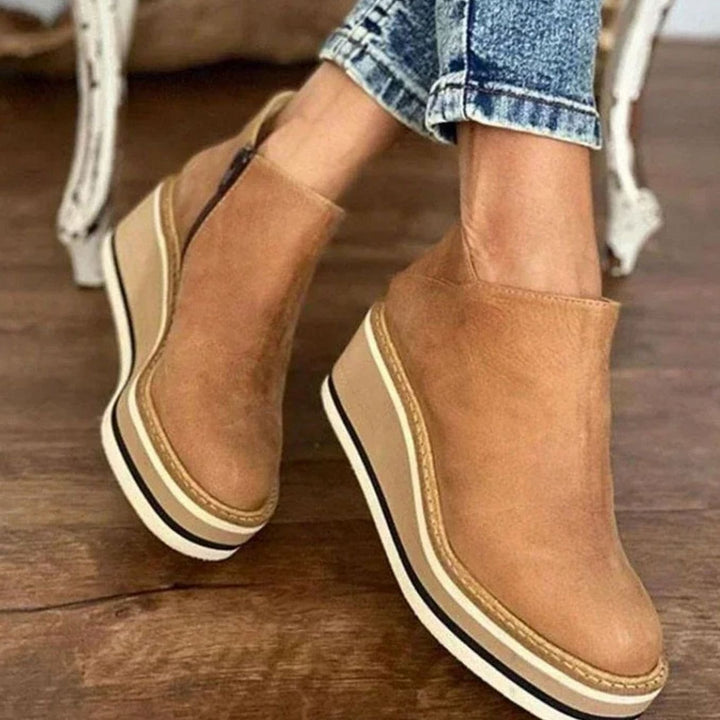Ella | Women's Platform Wedge Winter Chelsea Boots