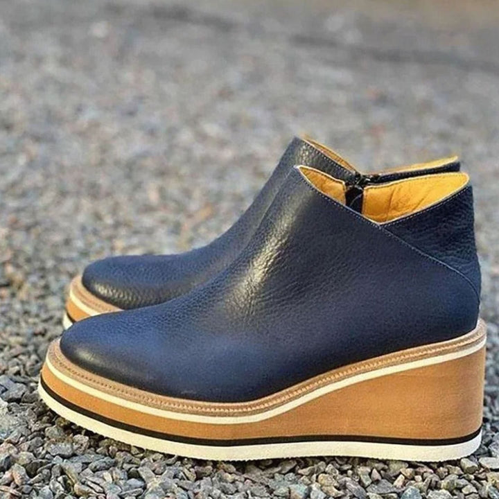 Ella | Women's Platform Wedge Winter Chelsea Boots